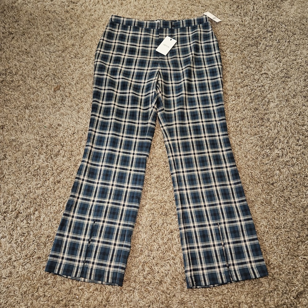 Anthropologie Greylin Sefina Kick Flare Pants Womens Size L Academia Preppy NWT